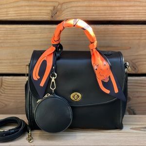 Coach Manor Top Handle Satchel 9977, Black